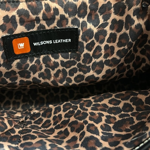 Wilson’s Leather Black Croc Embossed Travel Tote Bag Y2K - Picture 6 of 12